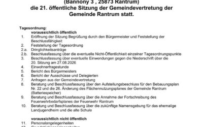 Gemeindevertretersitzung am 01.10.2026