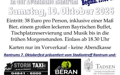 Oktoberfest am 10.10.2026 in der Eventhalle